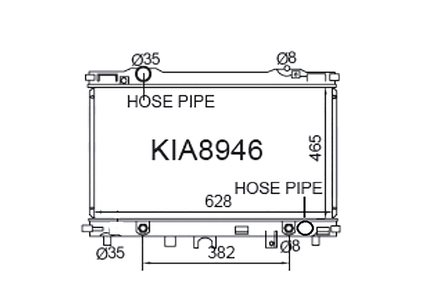 Fenix Cooling Radiator Kia Sorento JC 2.5L Diesel 2002-2007 SR