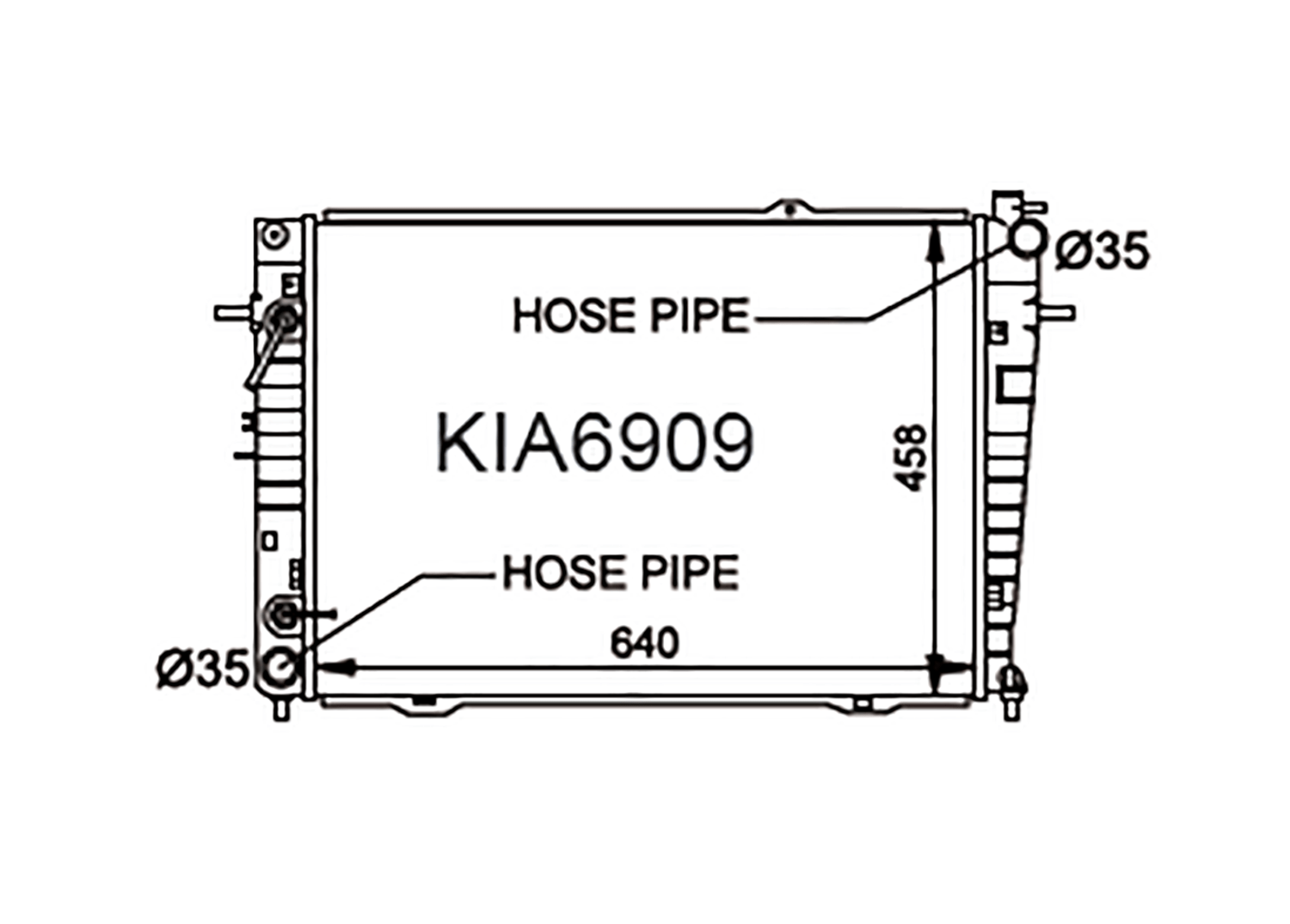Fenix Cooling Radiator Kia Sportage KM Diesel 2005-2010 SR