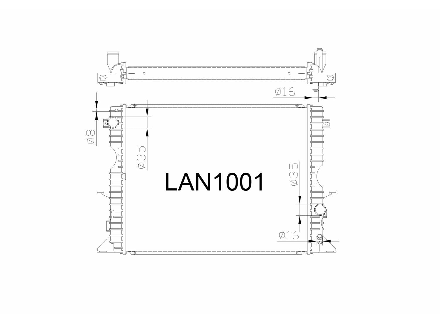 Fenix Cooling Radiator Land Rover Defender 90, 110 & 130 TD4 / TD5 Diesel 1998-2016 SR