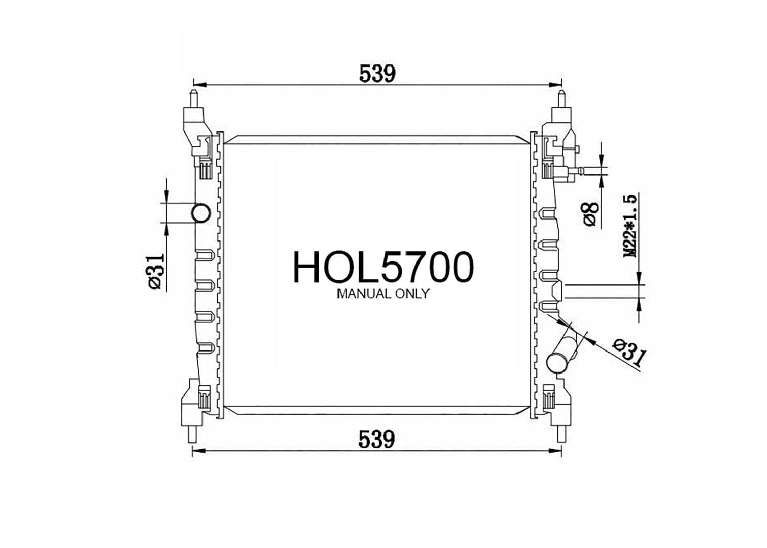 Fenix Cooling Radiator Manual Holden Barina Spark M300 1.2L Petrol 2010-2018 SR