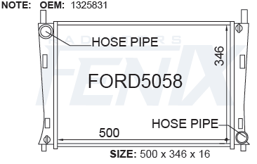 Fenix Cooling Radiator Mazda 2 DY Petrol 2002-2007 SR