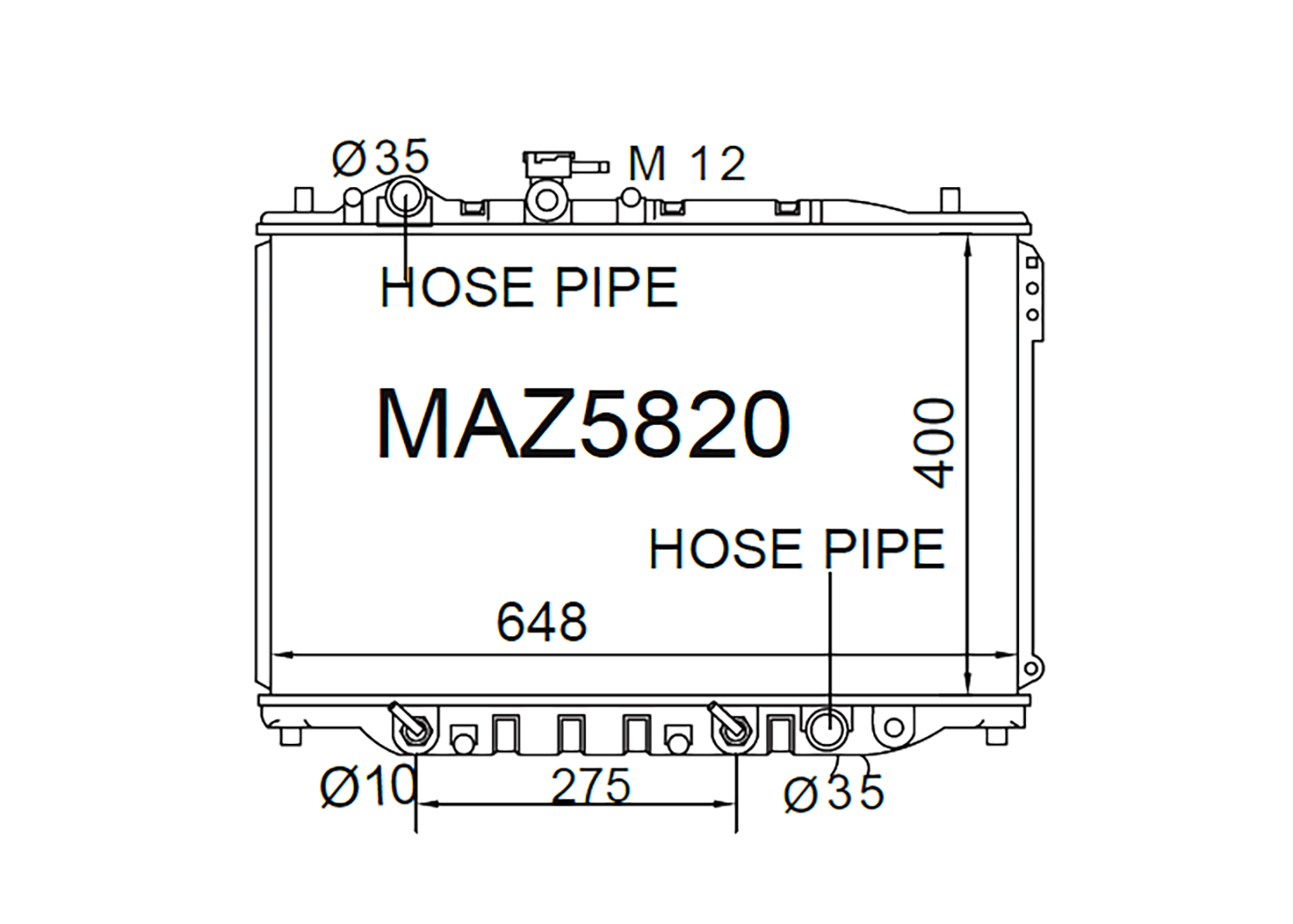 Fenix Cooling Radiator Mazda 626 / Capella GD, GV & MX-6 4Cyl Petrol 1987-1992 SR