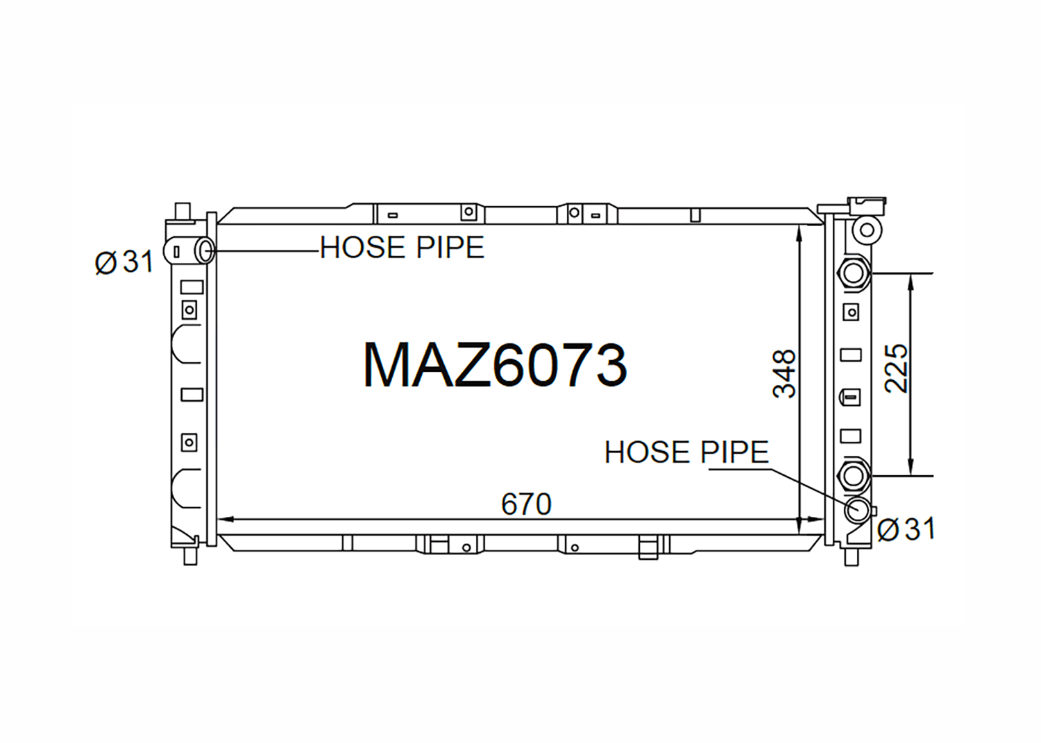 Fenix Cooling Radiator Mazda Lantis / 323F / Astina BA 1.8L Petrol 1993-1998 SR