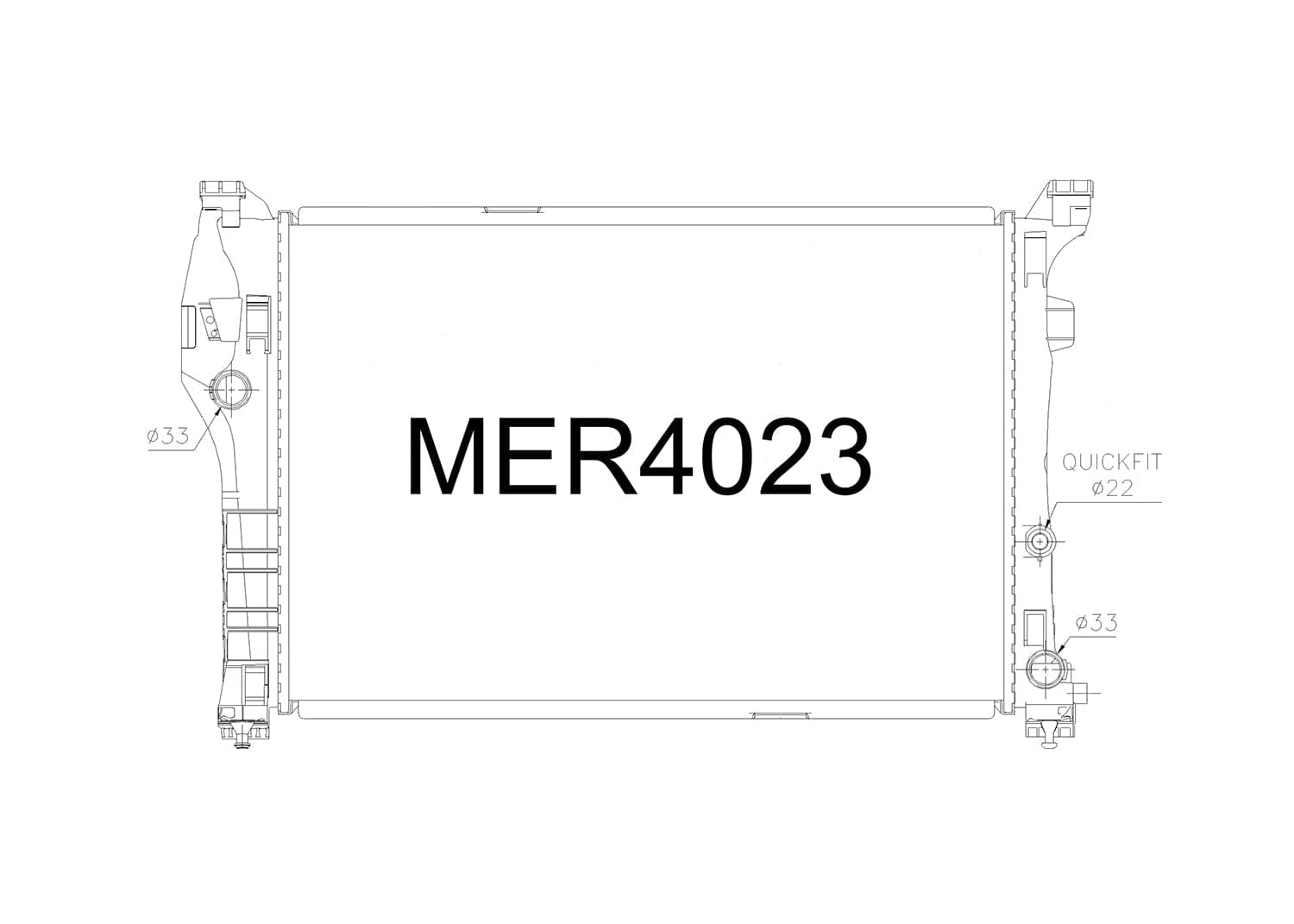 Fenix Cooling Radiator Mercedes A Class W176, CLA Class C117 & GLA Class X156 45 AMG 2013- SR