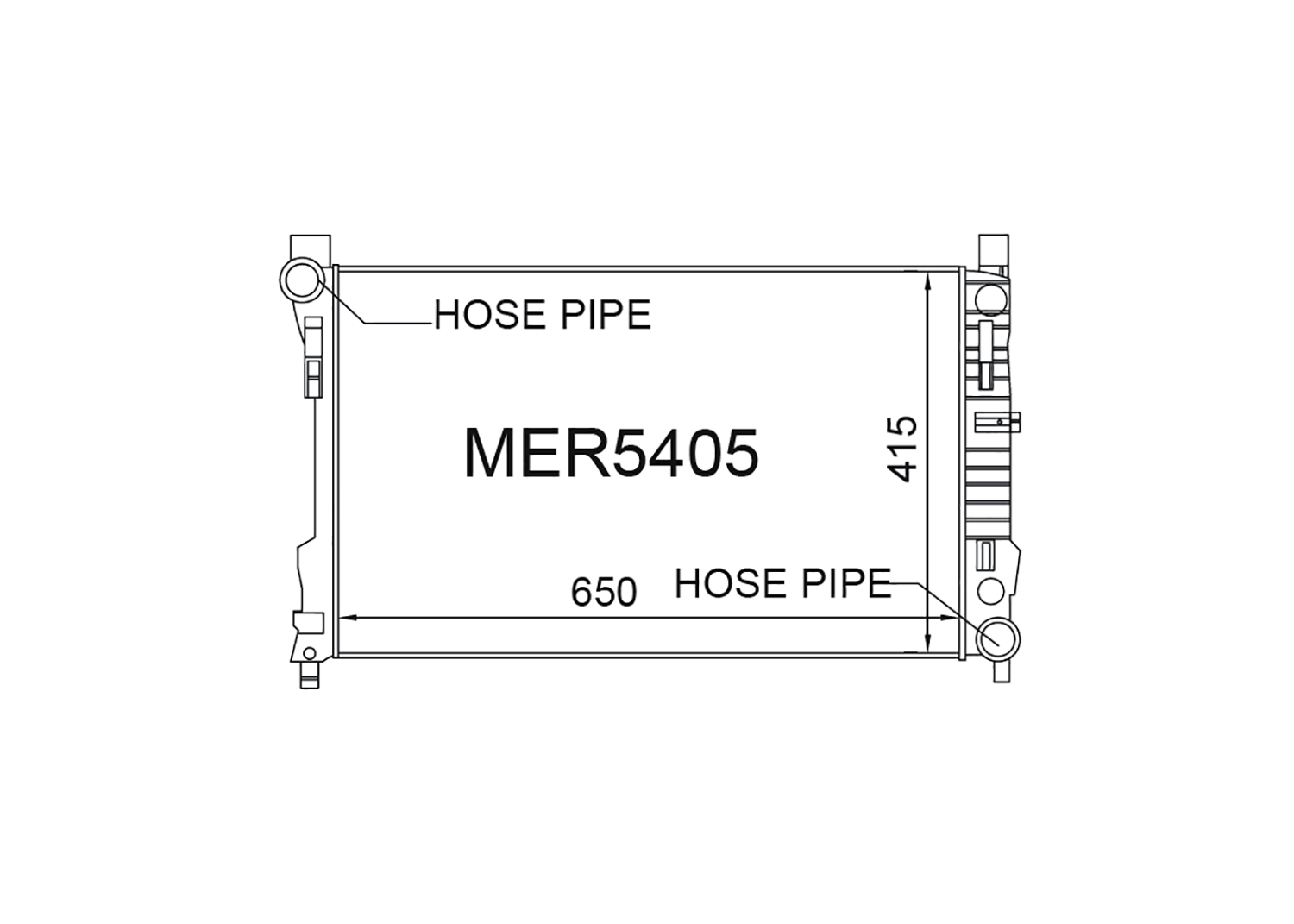 Fenix Cooling Radiator Mercedes C Class / CLC Class W203, CLK Class W209 & SLK Class W171 2000-2011 SR