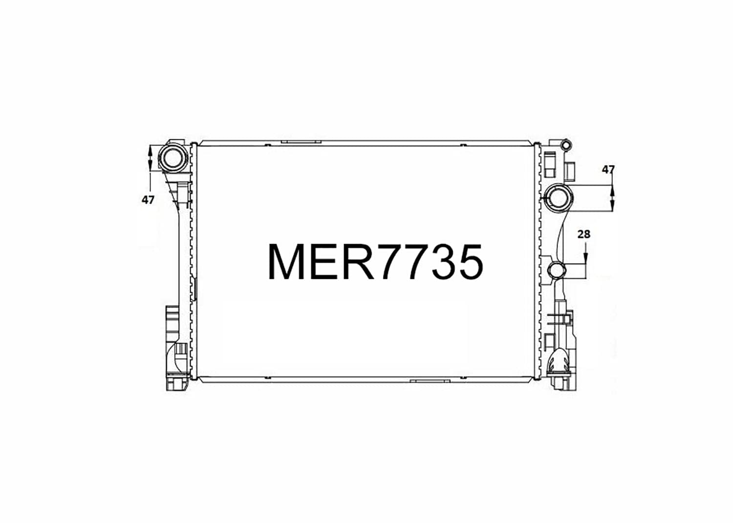 Fenix Cooling Radiator Mercedes C Class W204, CLS W218, E Class W207 / W212, SLK W702 Petrol & Diesel 2007-2020 SR