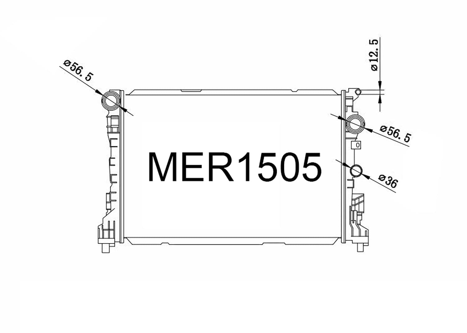Fenix Cooling Radiator Mercedes C63 AMG W204, CLS 63 W218, E 63 W212, SL 63 / SL 65 W231, SLK 55 W172 & SLS AMG 2009-2019 SR