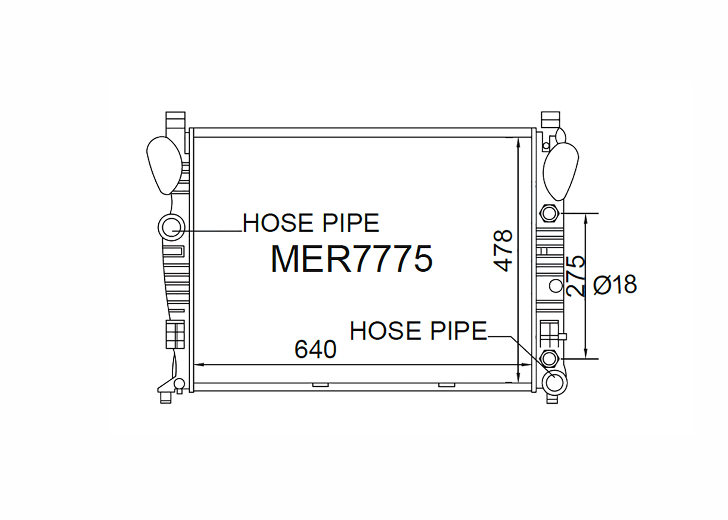 Fenix Cooling Radiator Mercedes CL Class W215, S Class W220 & SL Class W230 Petrol & Diesel 1999- SR
