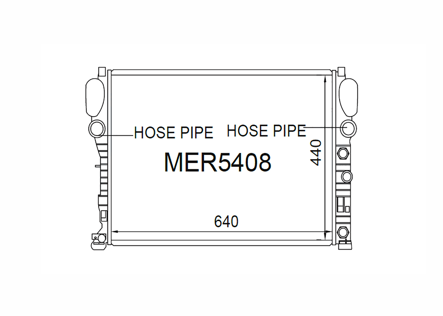 Fenix Cooling Radiator Mercedes CLS Class C219 3.0L / 3.5L Petrol & E Class W211 2.2L Diesel / 2.5L-3.5L Petrol 2003-2010 SR