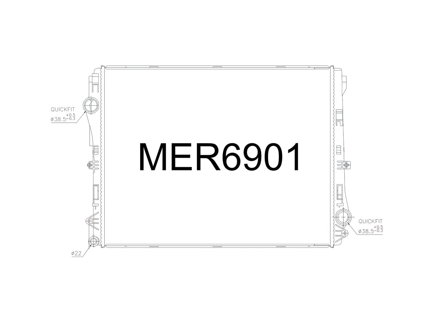 Fenix Cooling Radiator Mercedes CLS Class, E Class & GLC Class 2.0L Petrol Hybrid 2018- SR