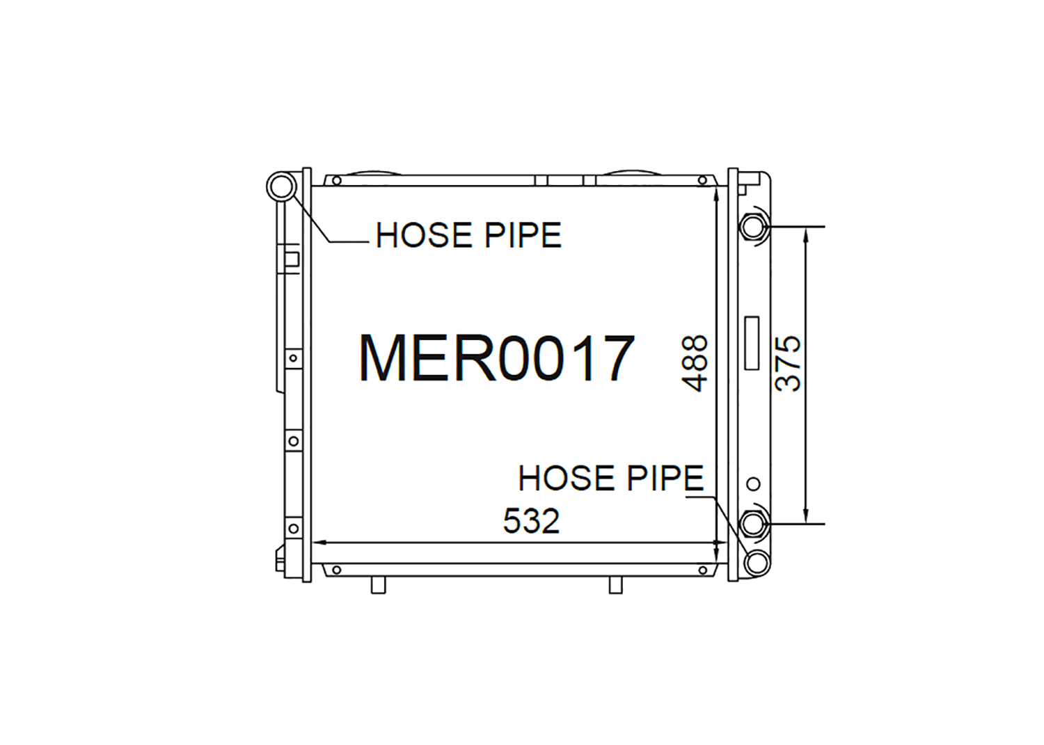Fenix Cooling Radiator Mercedes E Class W124 Diesel 1984-1995 SR