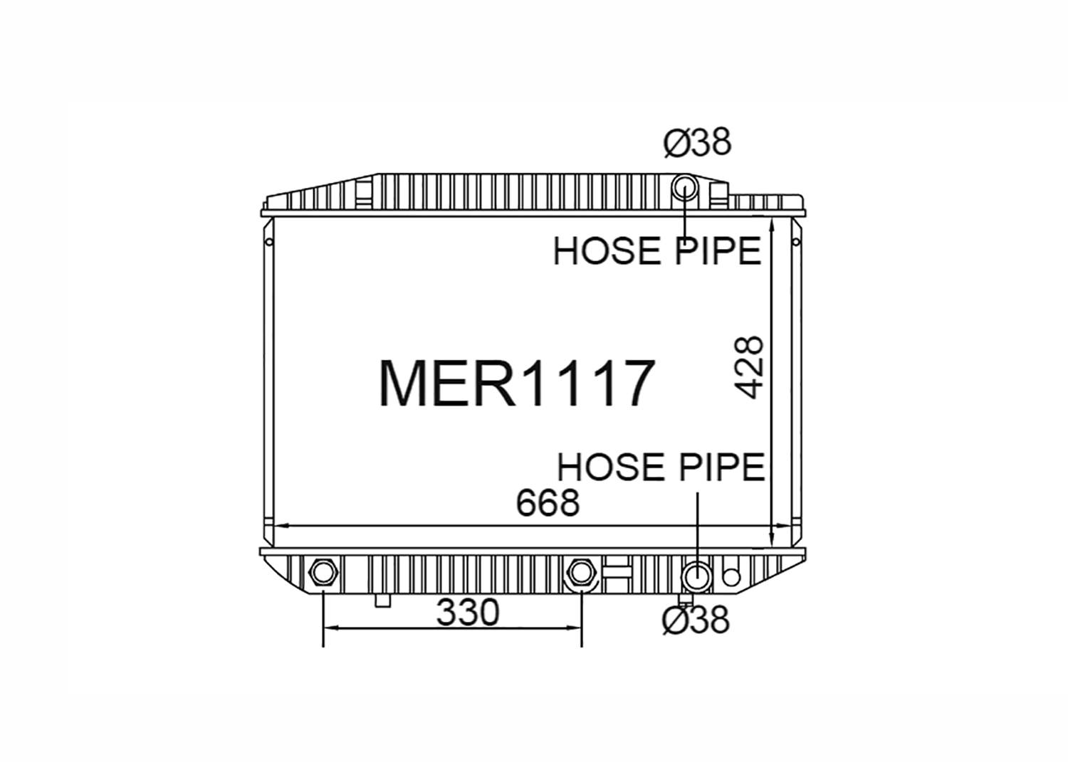 Fenix Cooling Radiator Mercedes S Class W126 4.2L & 5.0L V8 Petrol 1981-1991 SR