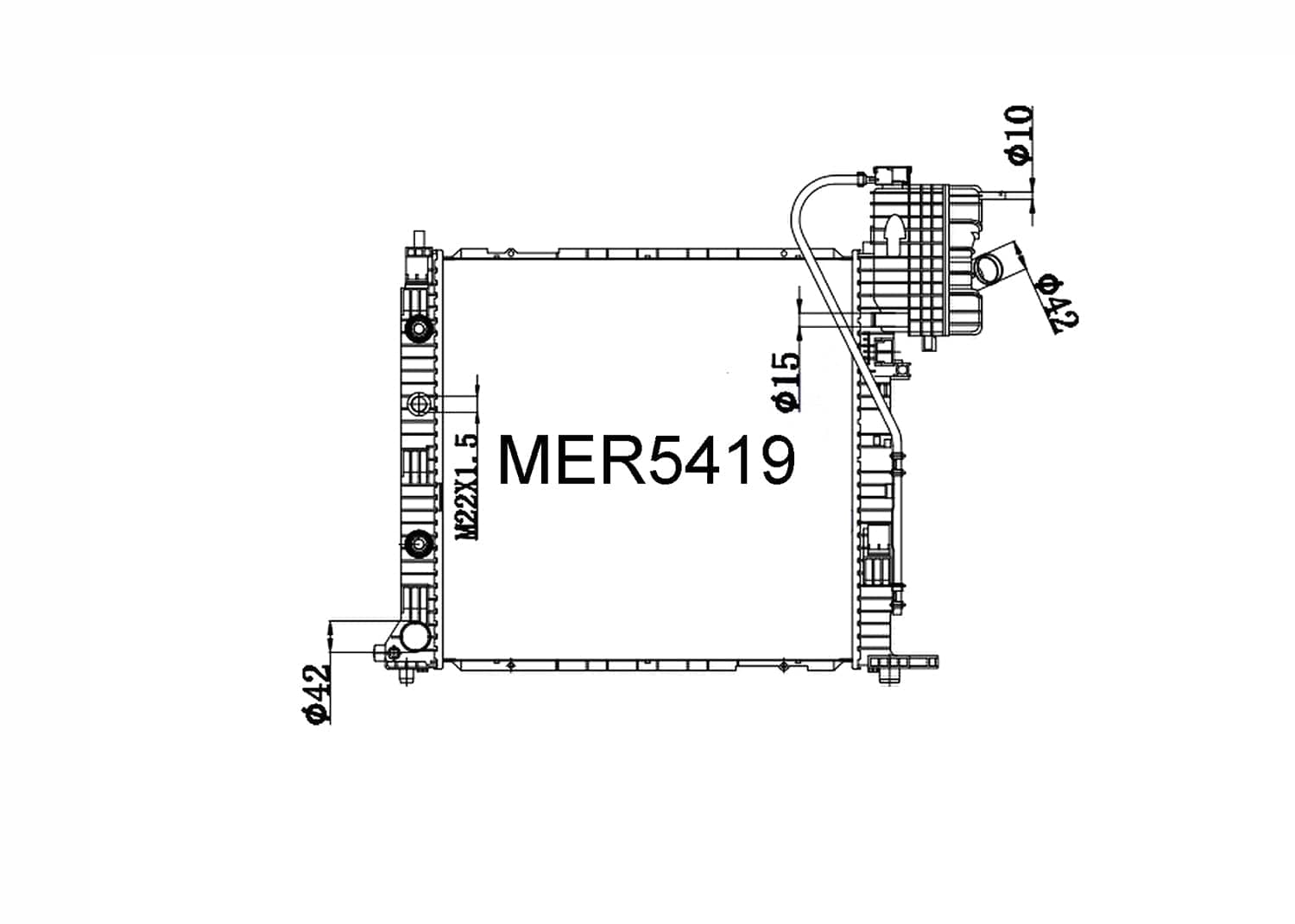 Fenix Cooling Radiator Mercedes Vito / V Class W638 1996-2003 SR