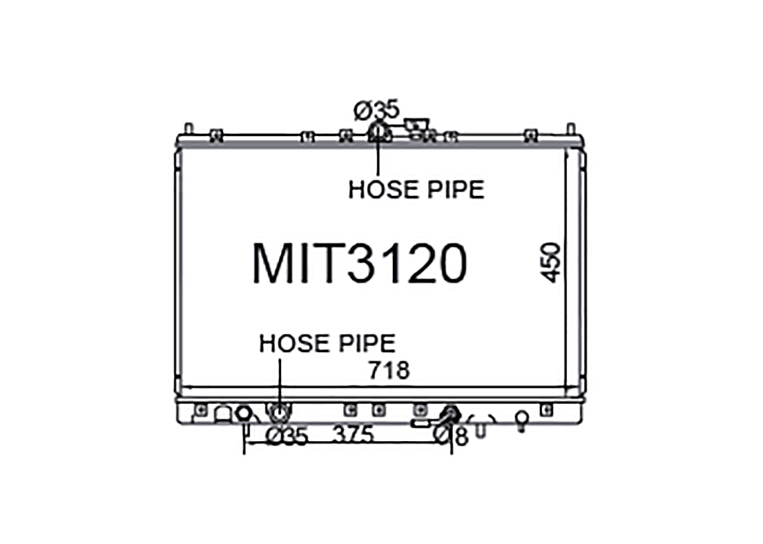 Fenix Cooling Radiator Mitsubishi Chariot / Nimbus UG 2.4L Petrol 1998-2004 SR