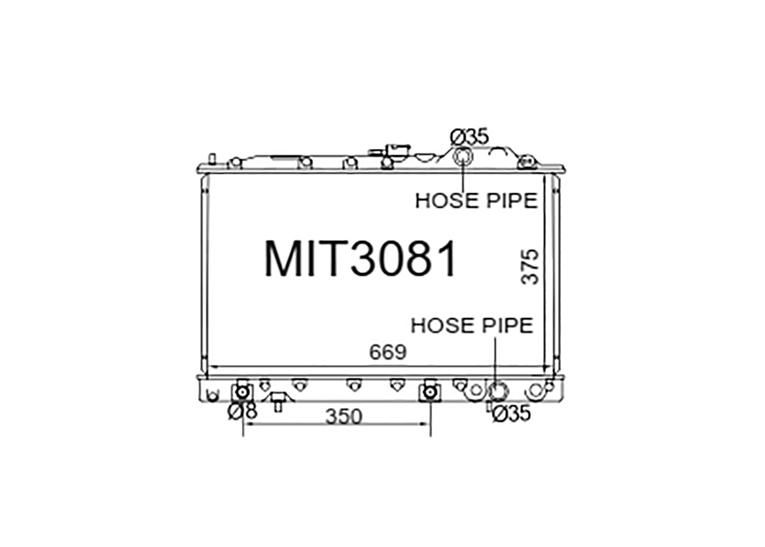 Fenix Cooling Radiator Mitsubishi Galant HG - HH 1.8L & 2.0L Petrol 1987-1994 SR