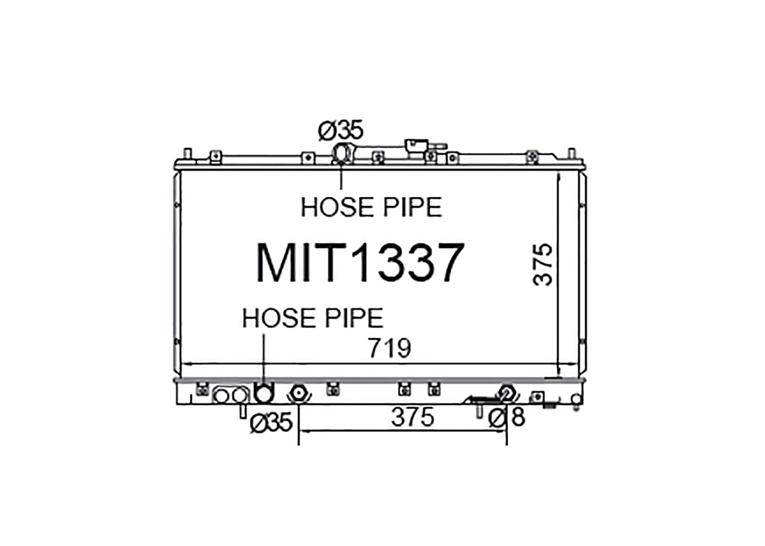 Fenix Cooling Radiator Mitsubishi Galant / Legnum 2.0L, 2.4L & 2.5L Petrol & 2.0L Diesel 1996-2006 SR