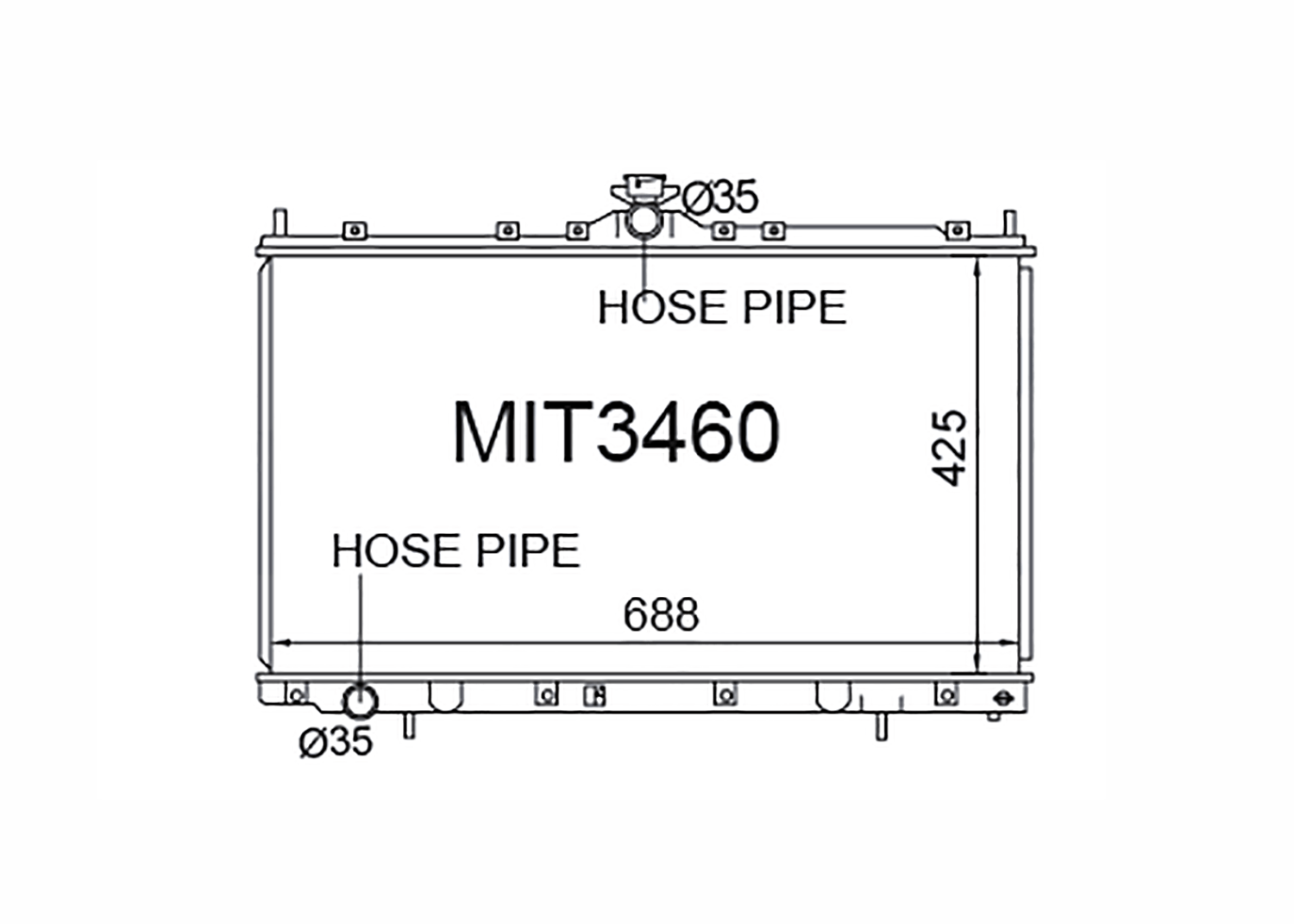 Fenix Cooling Radiator Mitsubishi Grandis NA 2.4L Petrol 2003-2011 SR