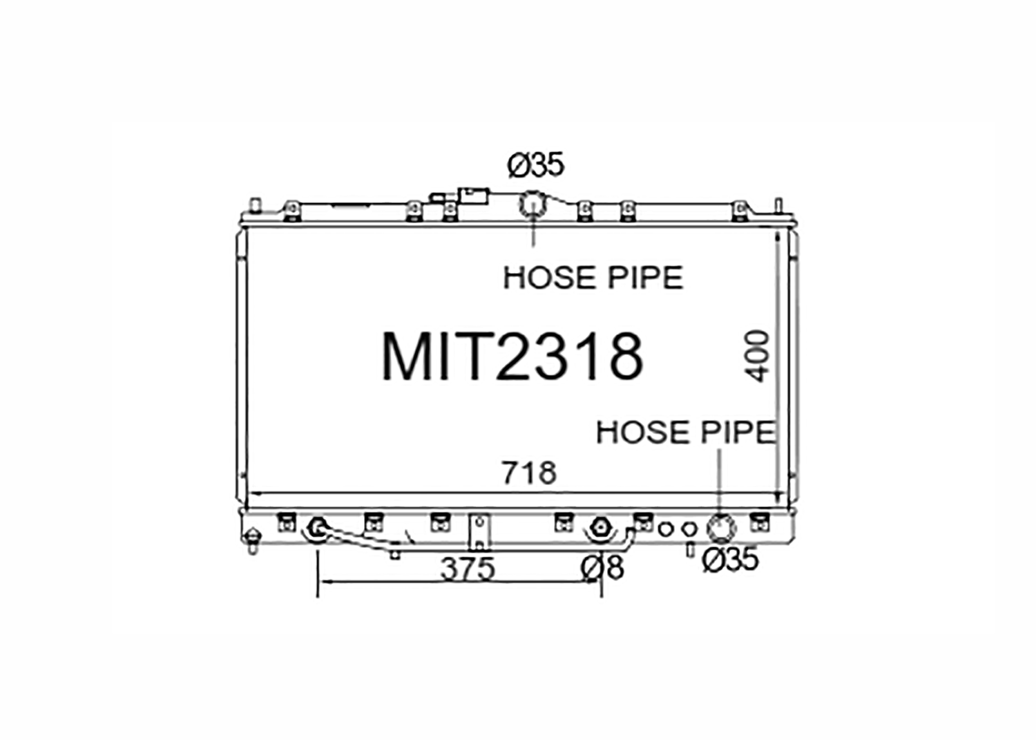 Fenix Cooling Radiator Mitsubishi Magna / Diamante / V3000 TR, KR, TS & KS Petrol 1991-1997 SR