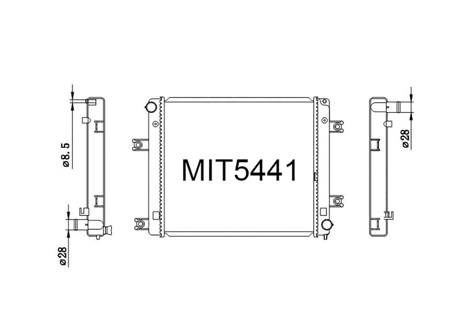 Fenix Cooling Radiator Mitsubishi Minicab U71T / U71TP / U71V / U72T / U72TP 657cc Petrol 2003-2013 SR