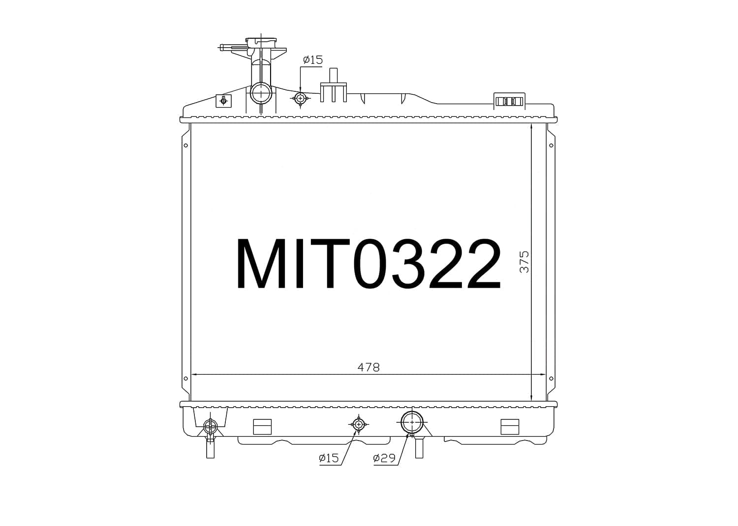 Fenix Cooling Radiator Mitsubishi Mirage LA 1.0L & 1.2L Petrol 2012- SR