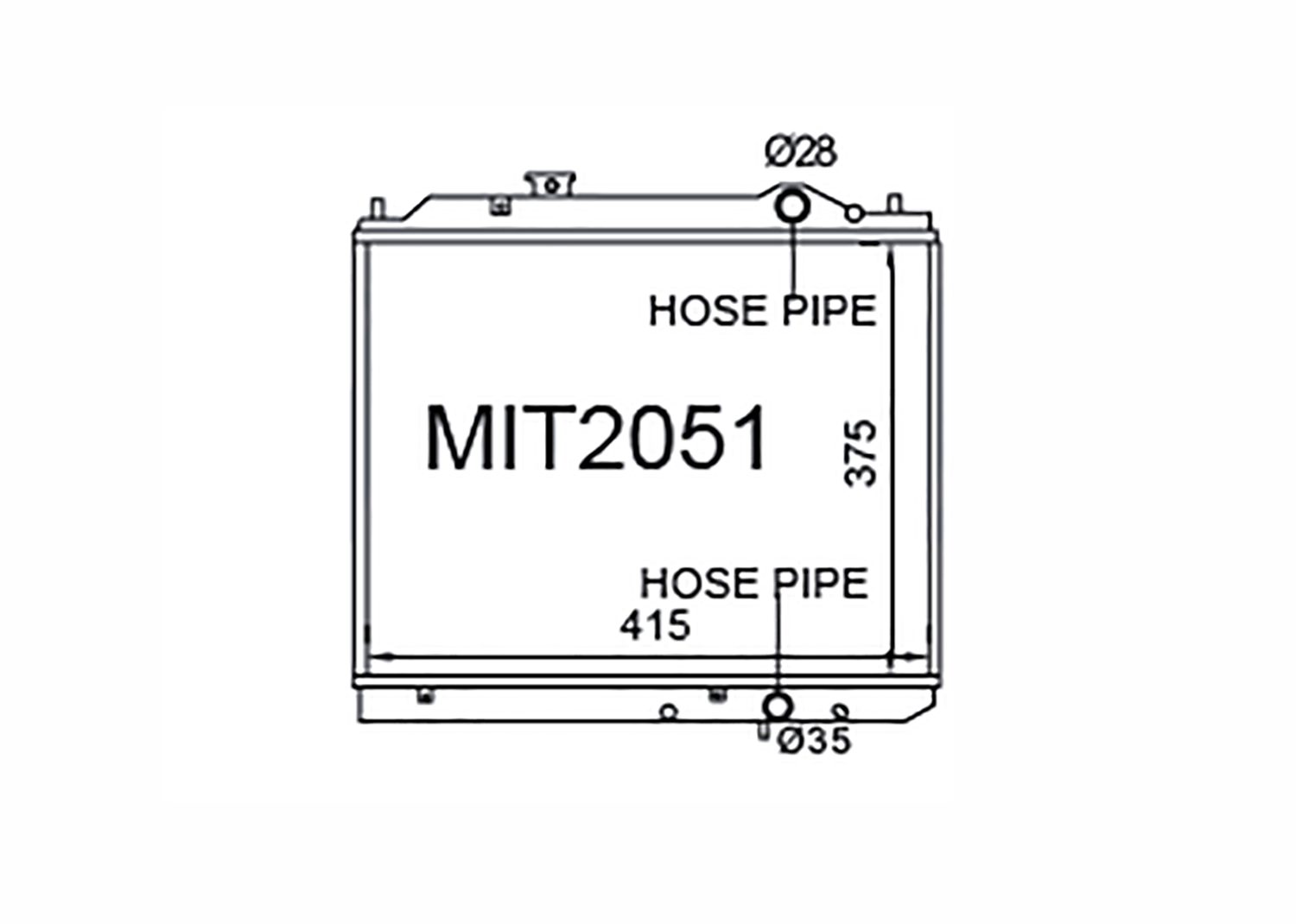 Fenix Cooling Radiator Mitsubishi Mirage / Lancer / Colt 1.5L Petrol 1983-1988 SR