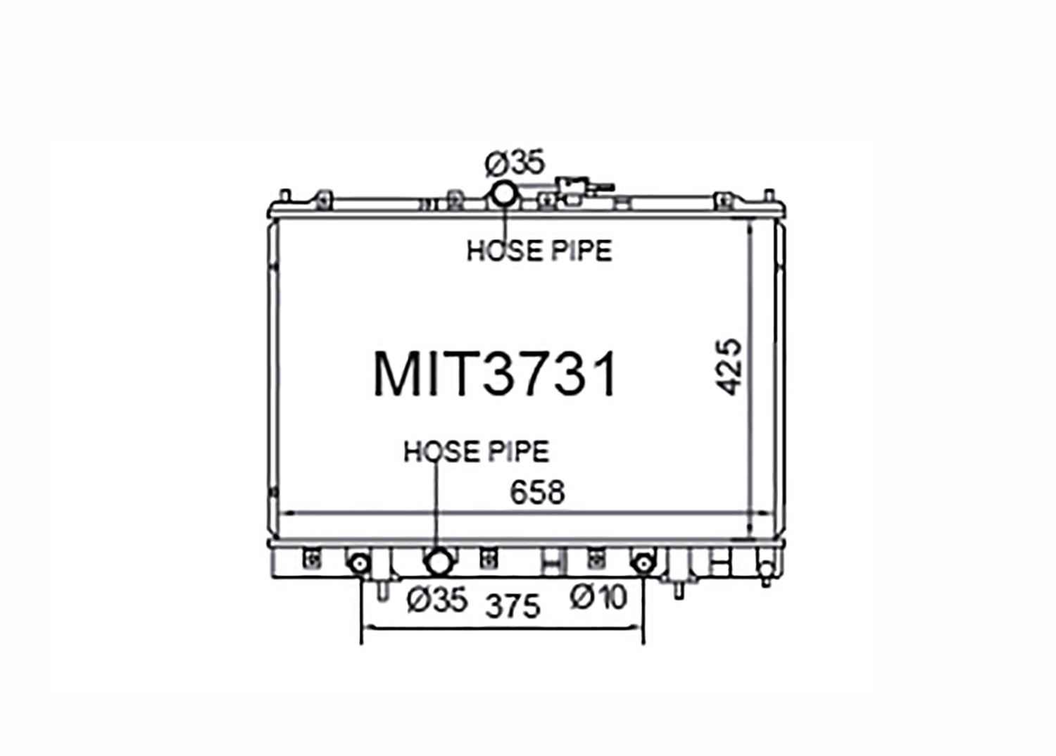 Fenix Cooling Radiator Mitsubishi Pajero iO 1.8L & 2.0L Petrol 1999-2003 SR