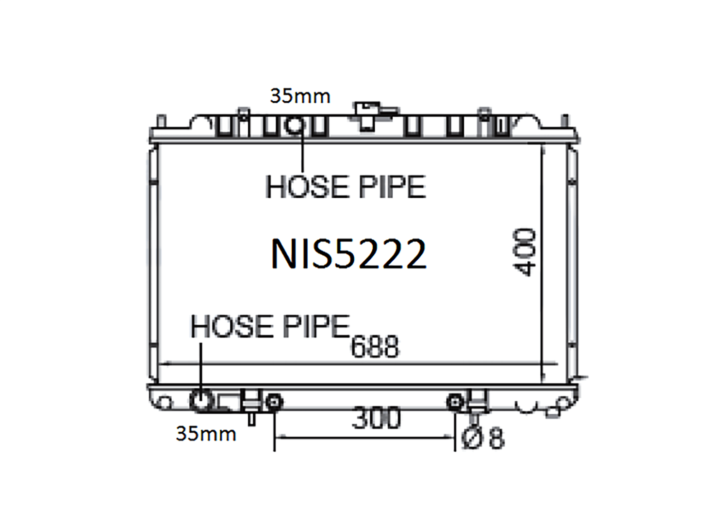 Fenix Cooling Radiator Nissan Avenir W11 2.0L QR20 Petrol 2002-2005 SR