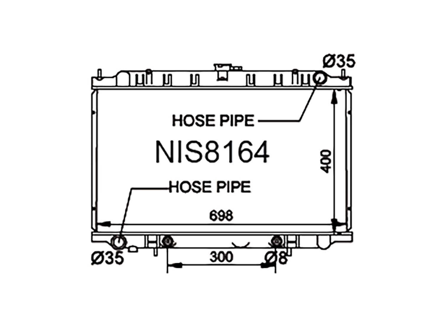 Fenix Cooling Radiator Nissan Avenir W11 & Tino V10 2.0L SR20 Petrol 1998-2006 SR