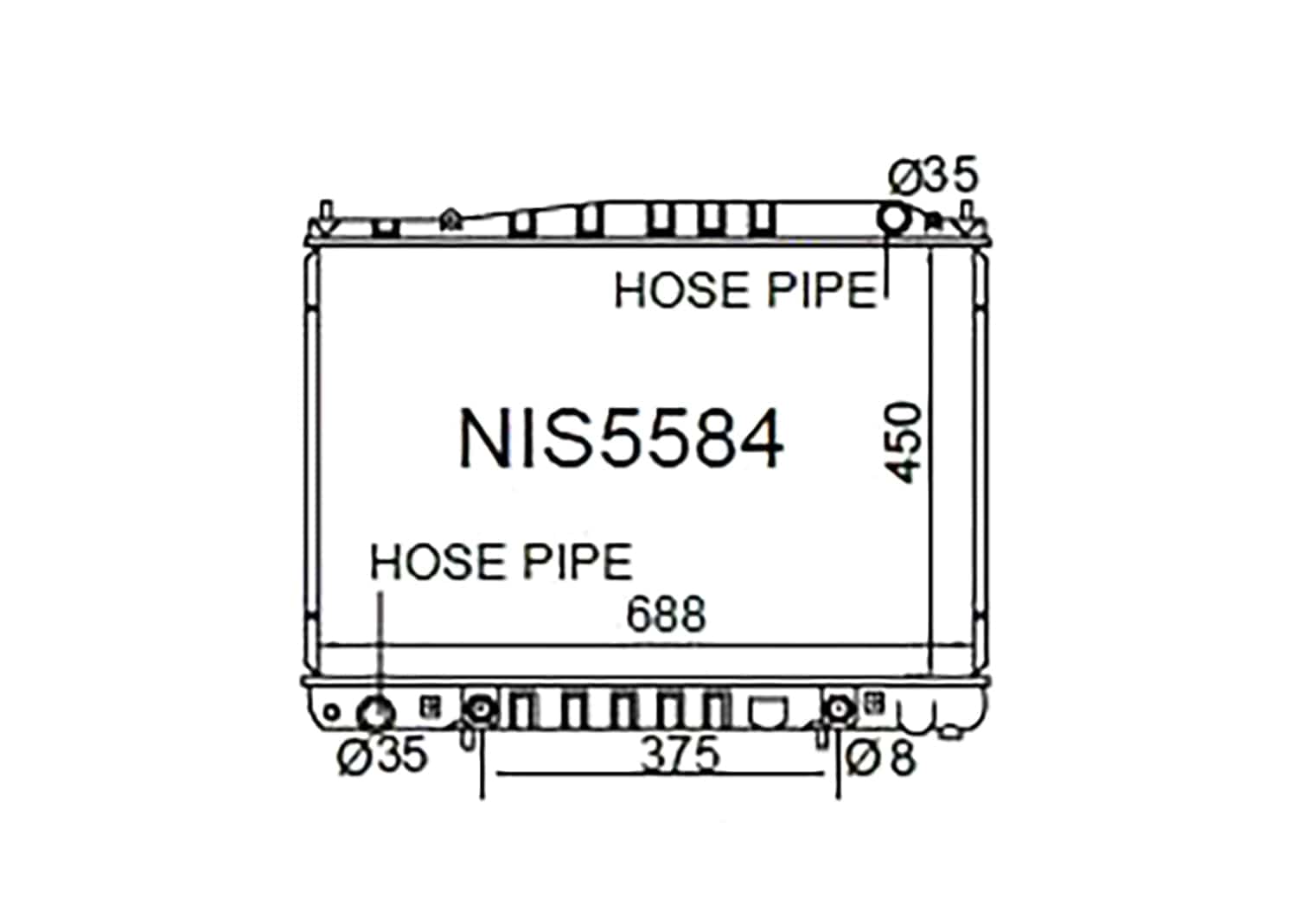 Fenix Cooling Radiator Nissan Cima F50 Petrol 2001-2010 SR