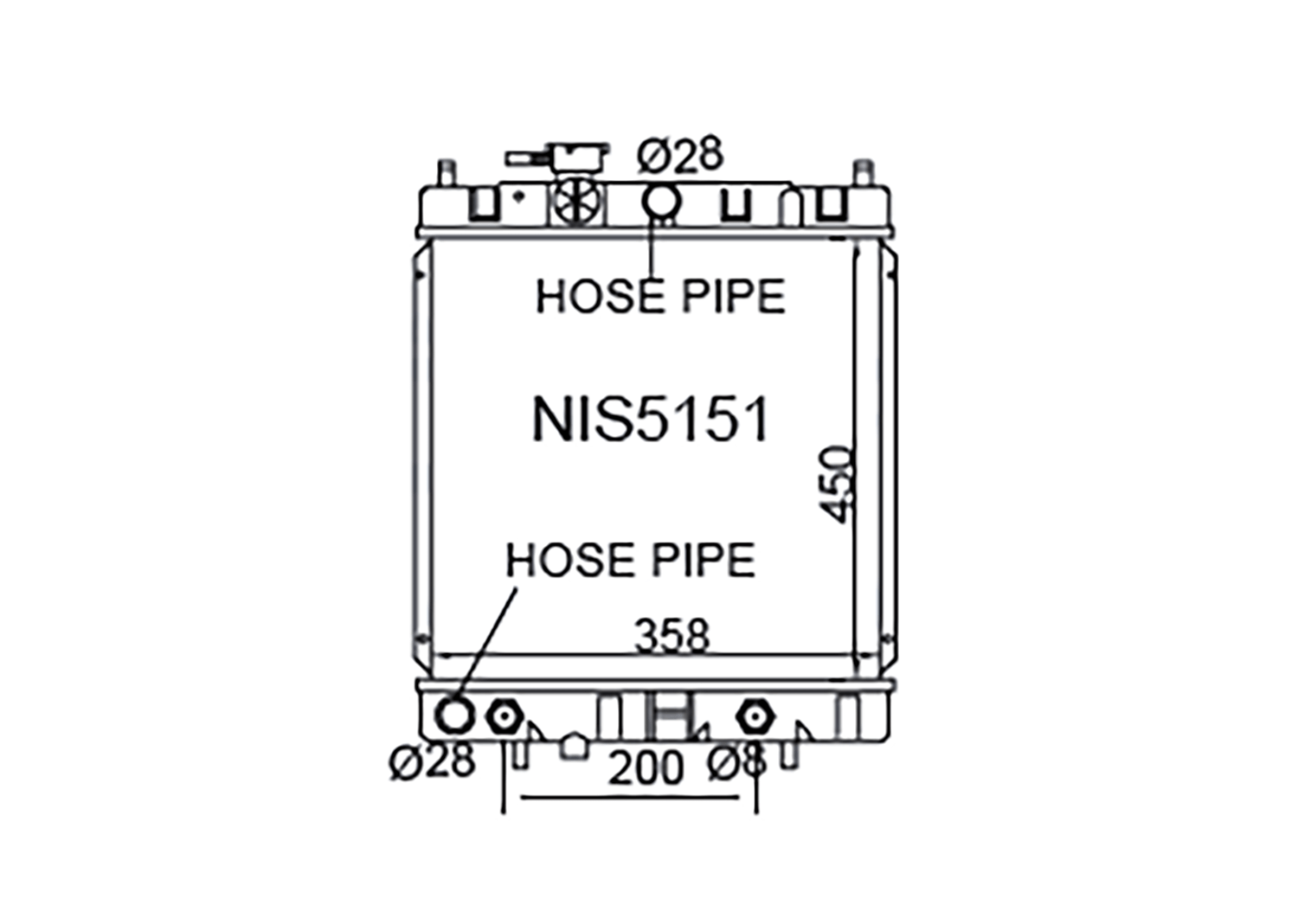 Fenix Cooling Radiator Nissan Cube AZ10 1.4L Petrol 2000-2002 SR