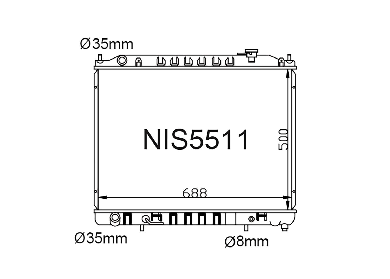 Fenix Cooling Radiator Nissan Elgrand E51 3.5L Petrol 2002-2010 SR