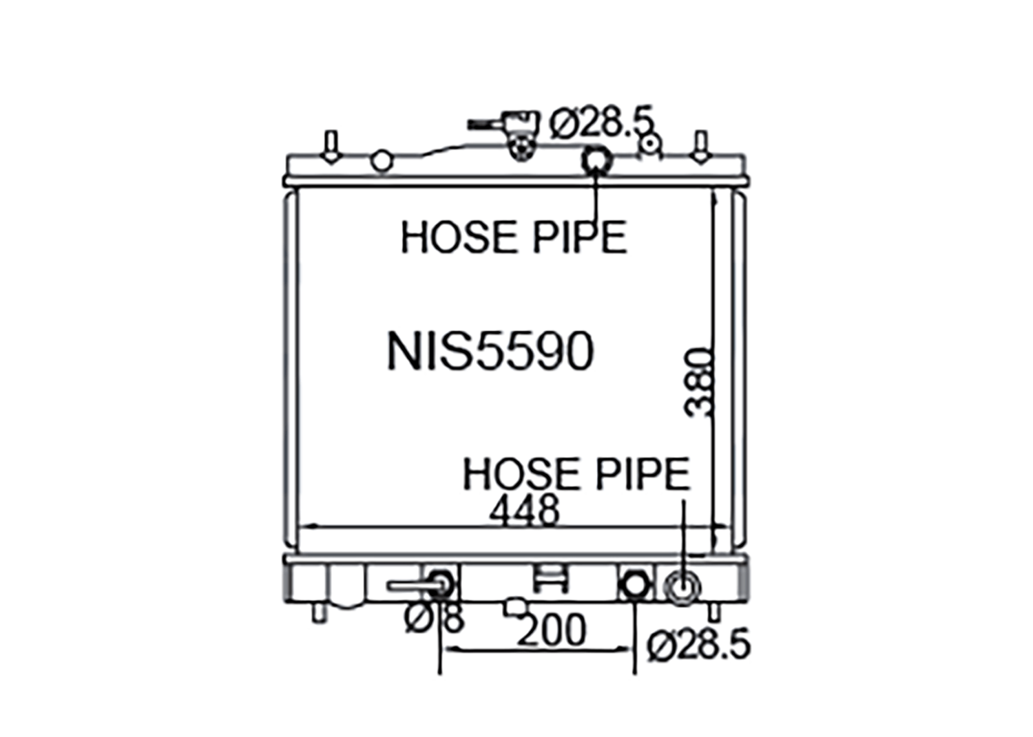 Fenix Cooling Radiator Nissan Micra / March K12, Cube Z10, Z11 & Note E11 Petrol 1998-2011 SR