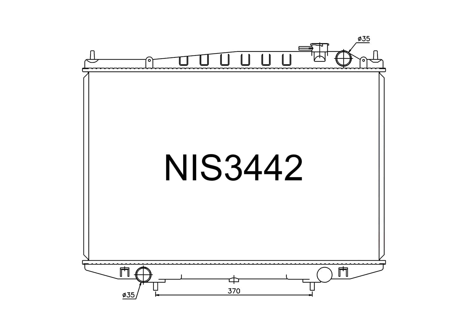 Fenix Cooling Radiator Nissan Navara D22 2.5L TD25 & 3.2L QD32 Diesel 1997-2004 SR