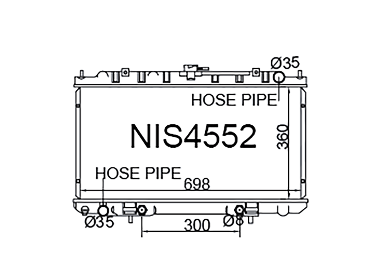 Fenix Cooling Radiator Nissan Primera P11 1.8L & 2.0L Petrol 1995-2002 SR
