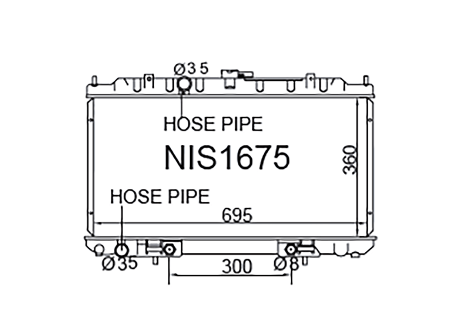 Fenix Cooling Radiator Nissan Primera P12 / Wingroad Y11 / Sylphy TG10 QR Engine Petrol 1999-2007 SR