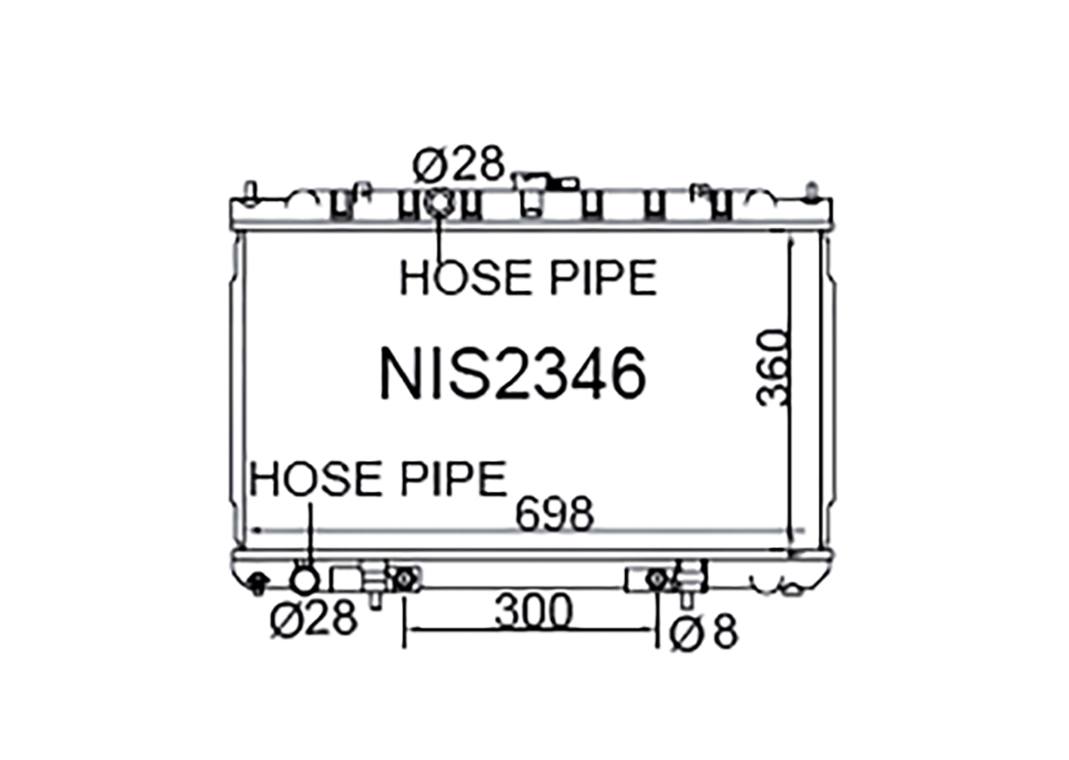 Fenix Cooling Radiator Nissan Pulsar N16 / Wingroad Y11 / Bluebird U14 G10 & Primera P12 QG Engine Petrol 1996-2007 SR