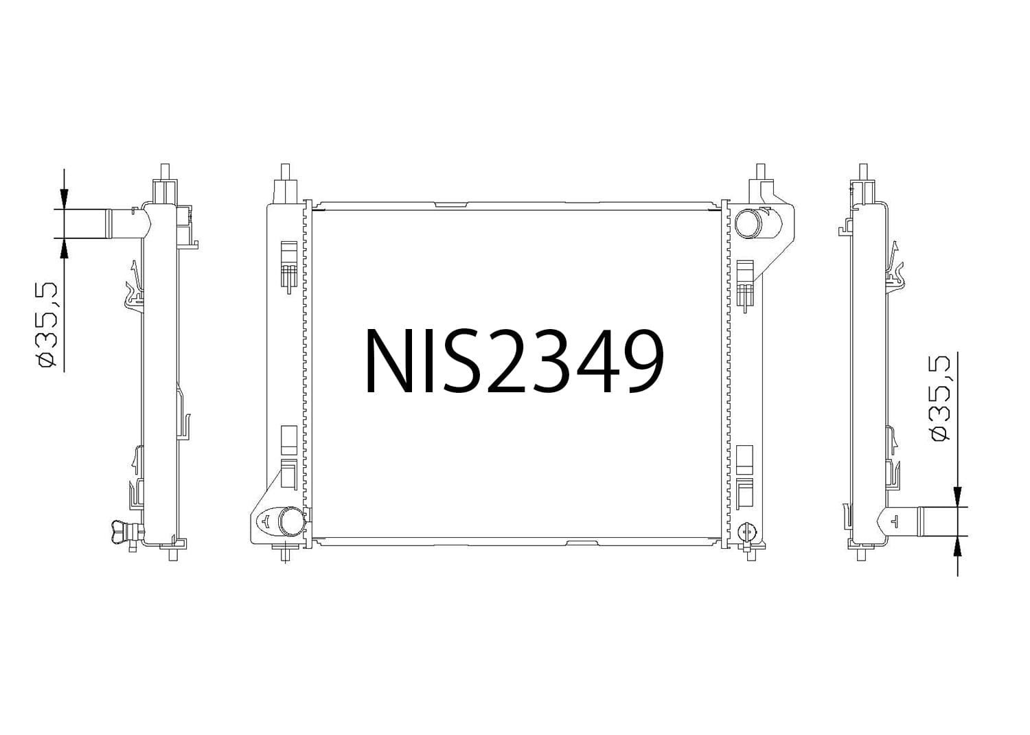 Fenix Cooling Radiator Nissan Sentra / Sylphy B17 & Pulsar / Tiida B12 1.6L & 1.8L Petrol 2011-2021 SR