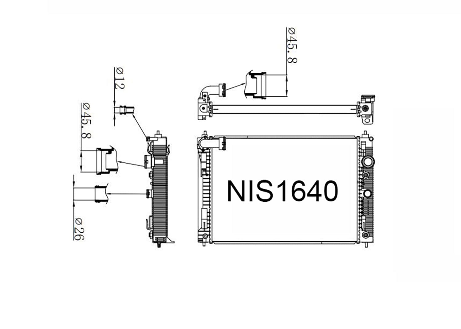 Fenix Cooling Radiator Nissan Skyline V37 2.0L Petrol 2014- SR