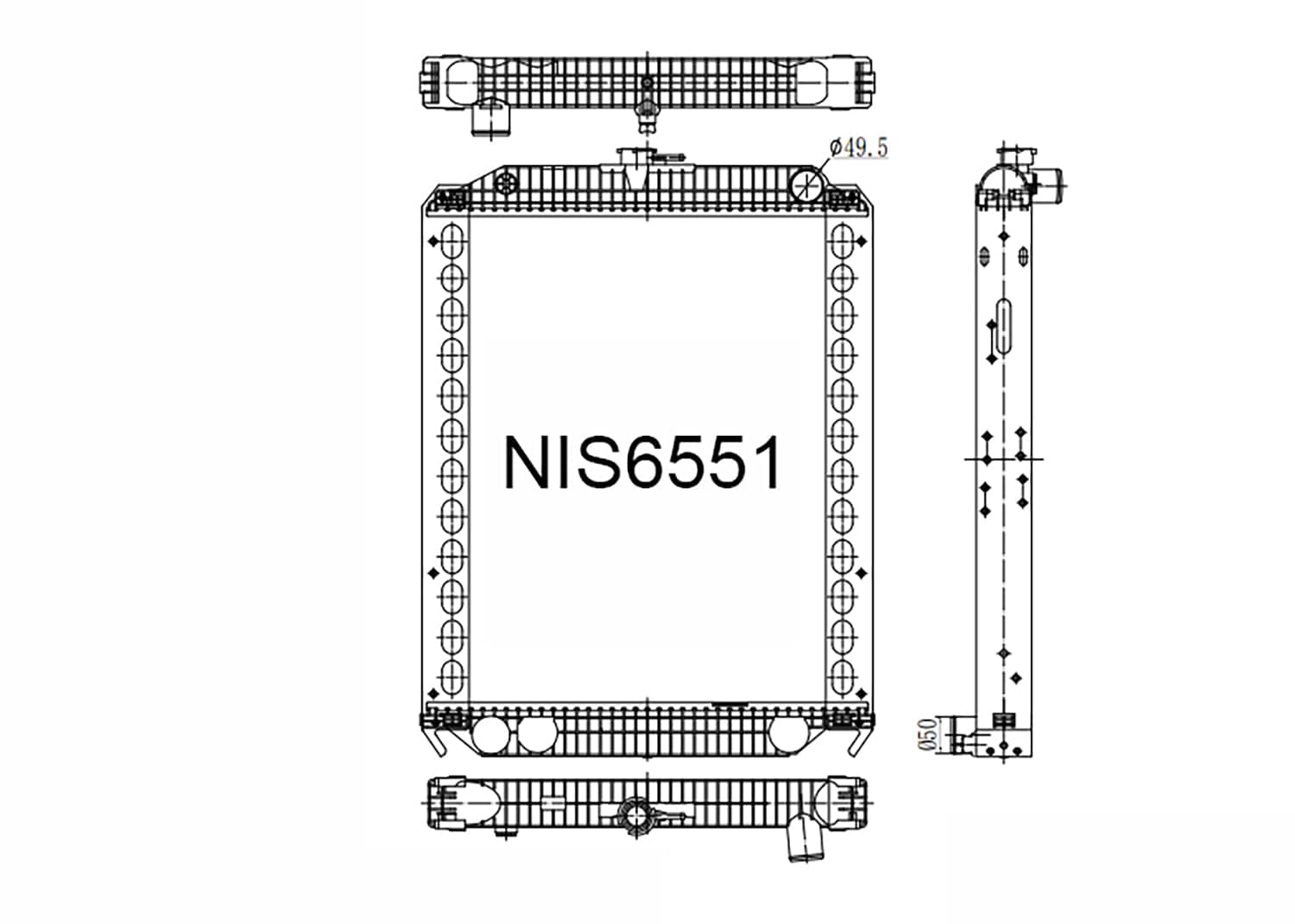 Fenix Cooling Radiator Nissan UD 2600 MK 2011- SR