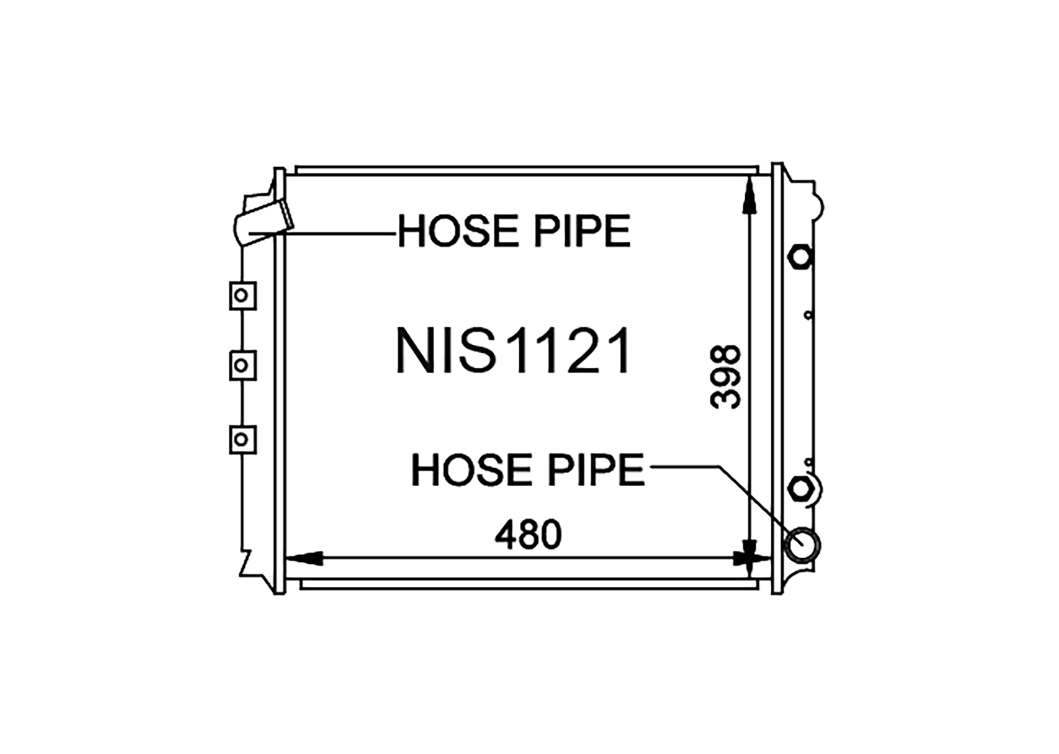 Fenix Cooling Radiator Nissan Vanette / Nomad C22 & Caravan / Urvan E24 Petrol 1985-2001 SR