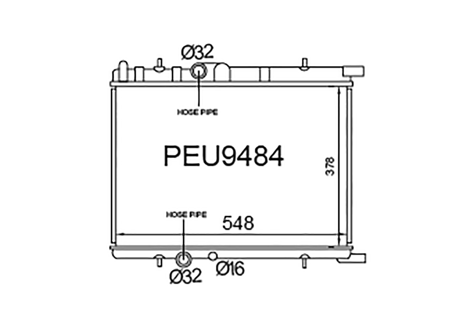 Fenix Cooling Radiator Peugeot 307 2.0L Petrol 2001-2005 SR