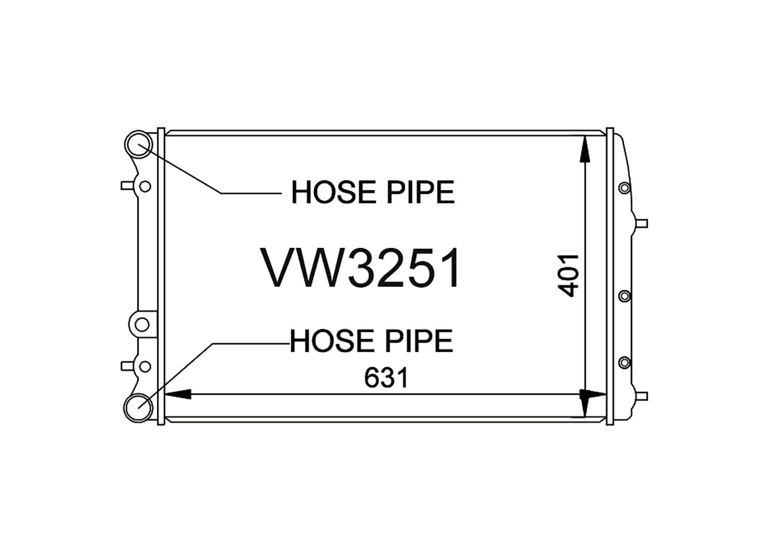 Fenix Cooling Radiator Seat Cordoba MK2 6L / Ibiza MK3 6L & MK4 6J Petrol & Diesel 2002-2015 SR