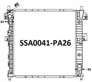 Fenix Cooling Radiator Ssangyong Kyron / Actyon Sports Diesel 2006-2013 SR