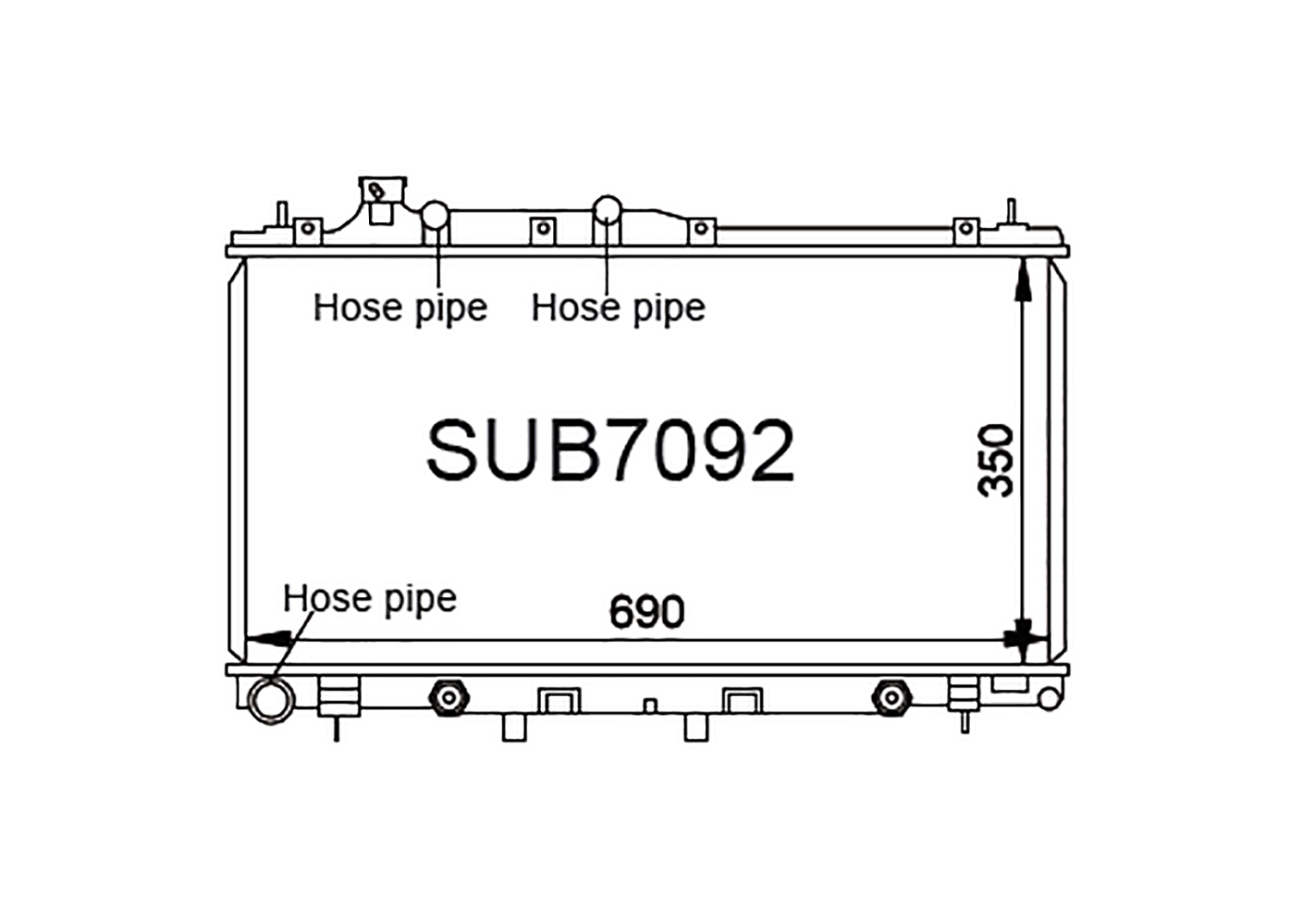Fenix Cooling Radiator Subaru Legacy & Outback BL / BP 3.0L Petrol 2003-2009 SR