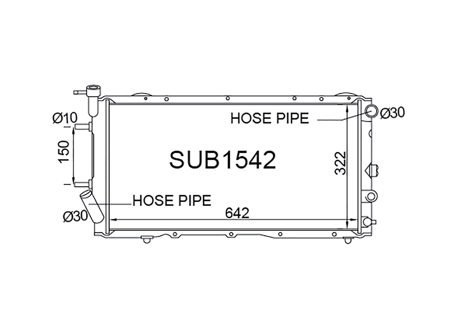 Fenix Cooling Radiator Subaru Leone / Omega 1984-1994 SR