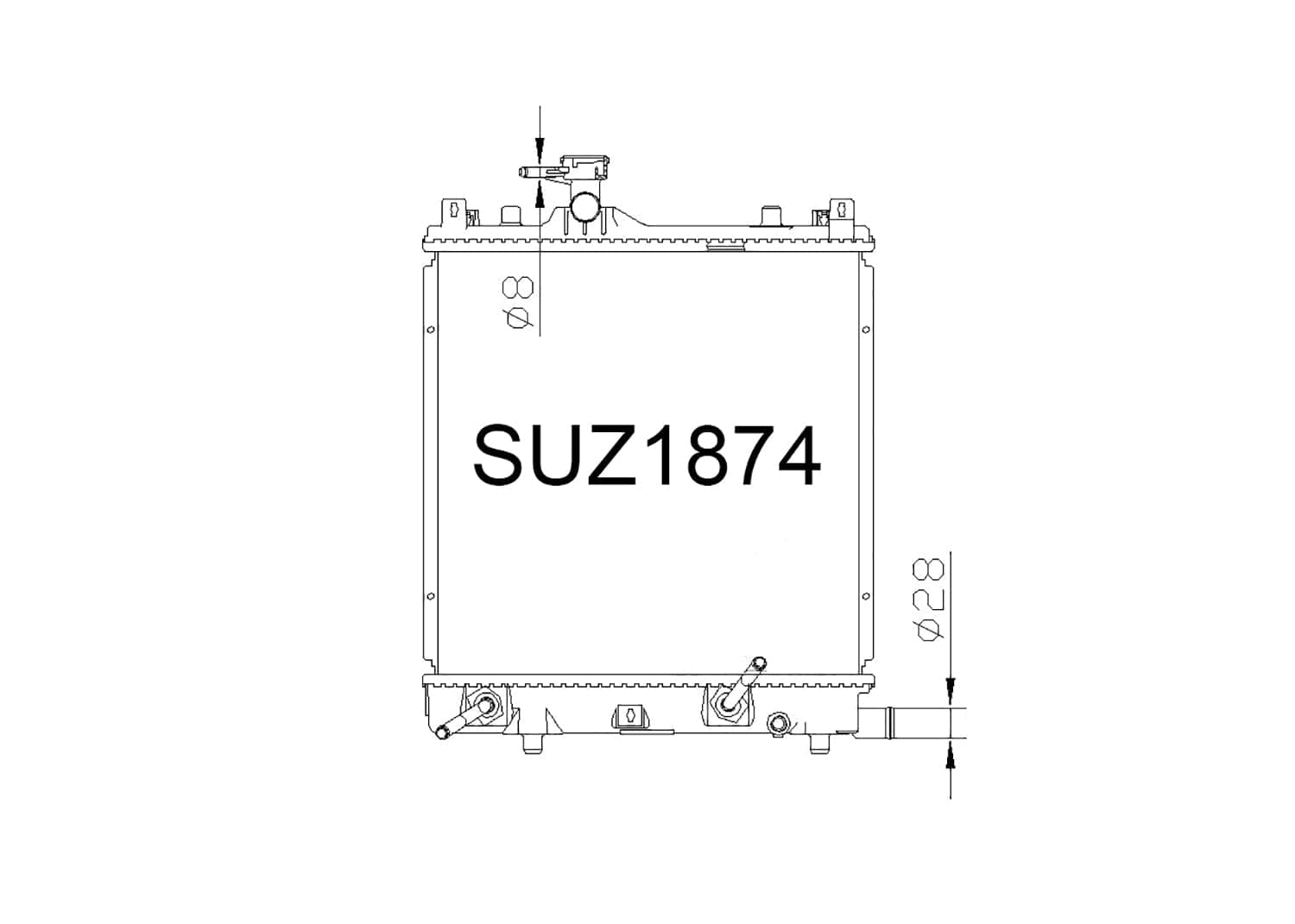 Fenix Cooling Radiator Suzuki Wagon R+ MA61S 1.2L Petrol 1997-1999 SR