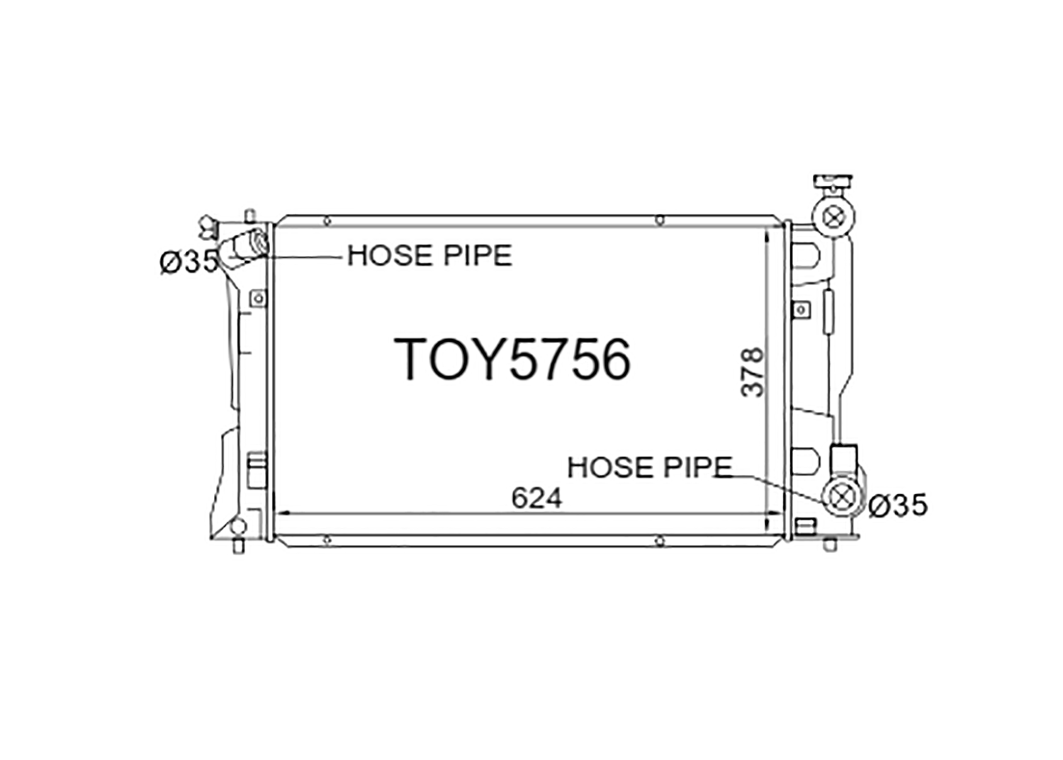 Fenix Cooling Radiator Toyota Avensis AZT250 2.0L & 2.4L Petrol 2003-2009 SR