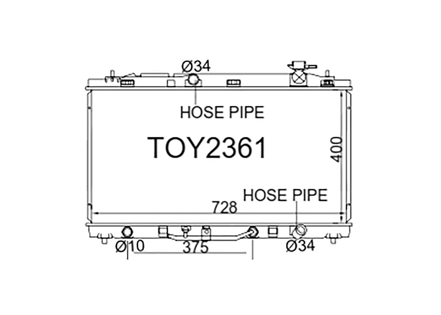 Fenix Cooling Radiator Toyota Camry ACV40 / ACV45 2.4L Petrol & Hybrid 2006-2011 SR