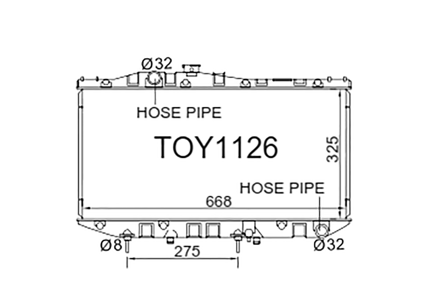 Fenix Cooling Radiator Toyota Camry SV20 1.8L & 2.0L 4Cyl Petrol 1986-1992 SR