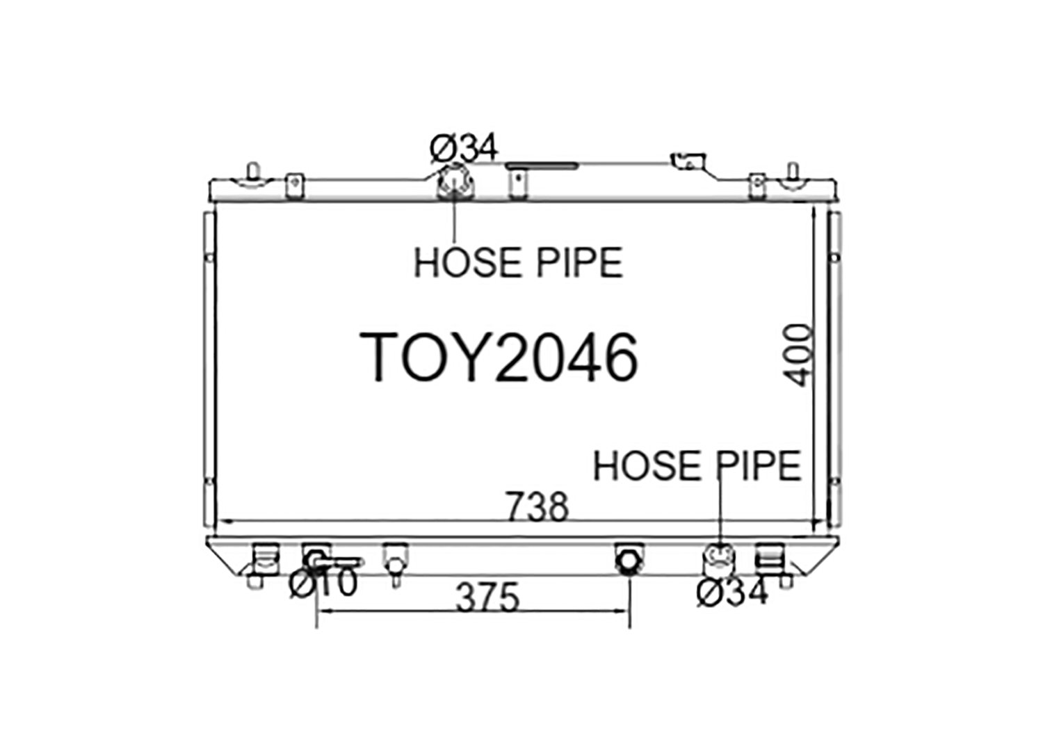 Fenix Cooling Radiator Toyota Camry XV30 2.4L Petrol 2001-2006 SR